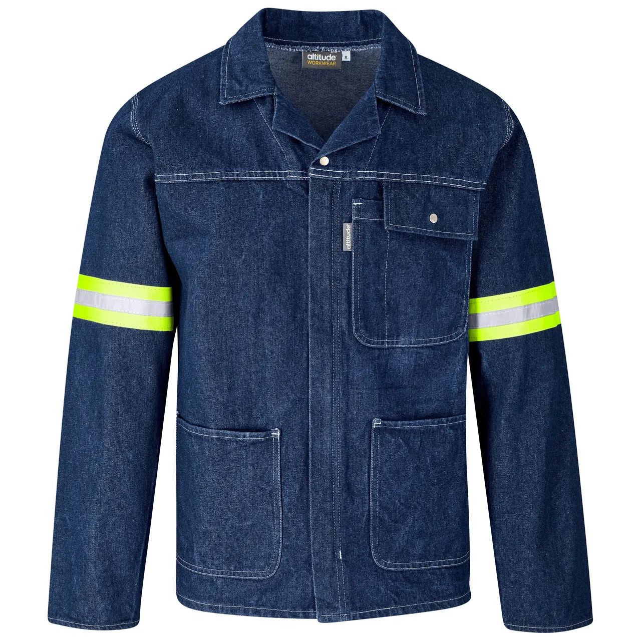 Cast Premium 100% Cotton Denim Jacket - Reflective Arms Back