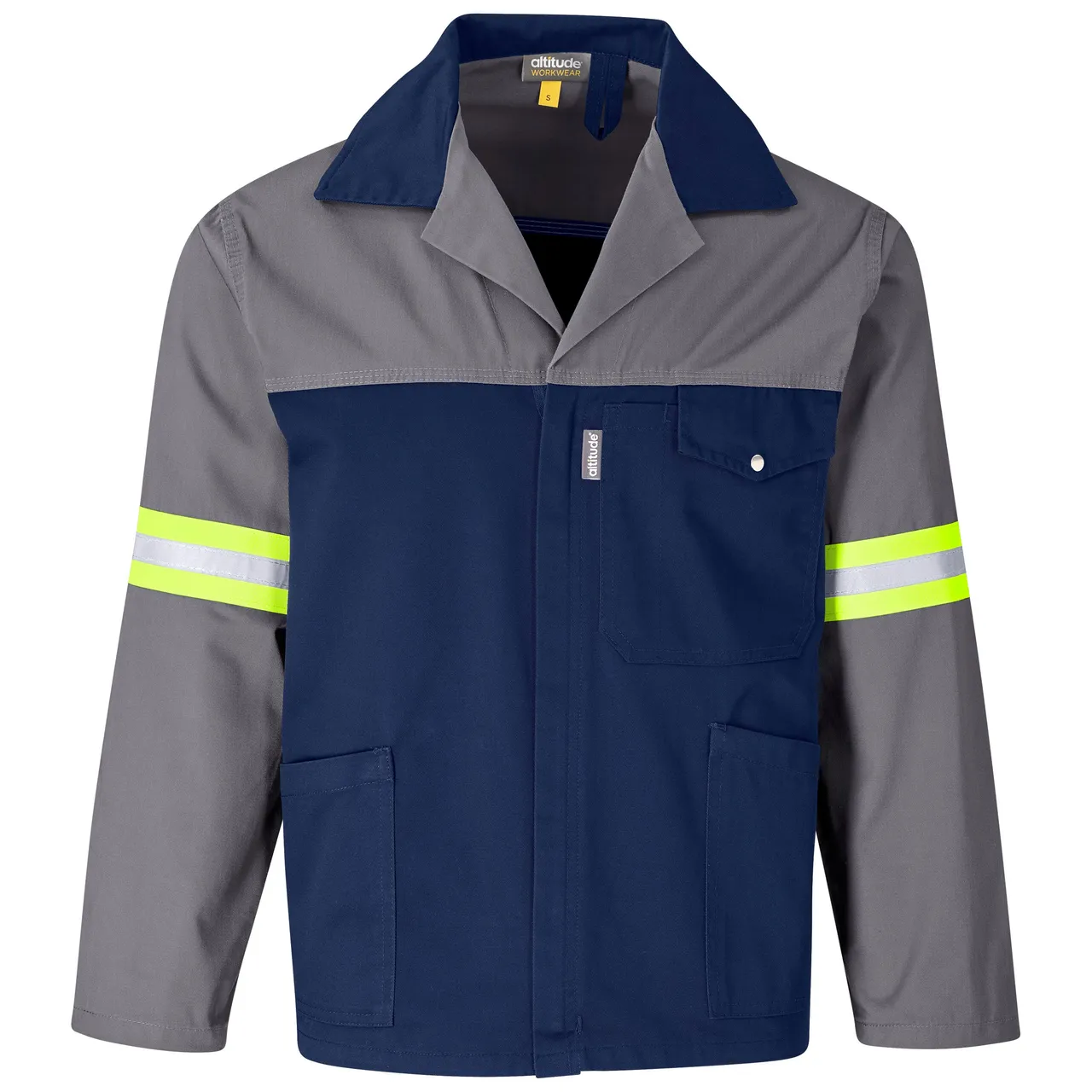 Site Premium Two-Tone Poly Cotton Jacket - Reflective Arms