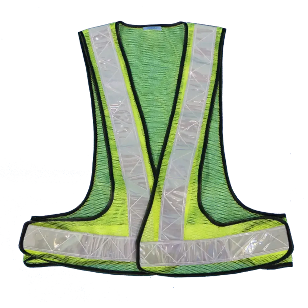 Lime Reflective BIB with Velcro (Mesh Material)